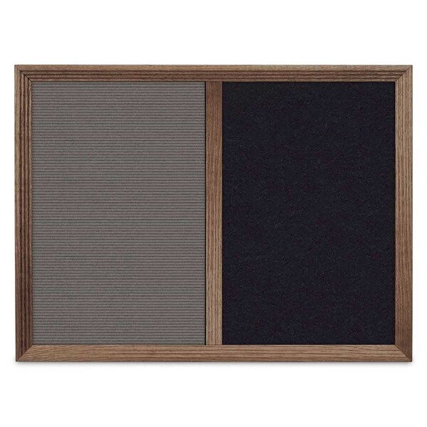 Enclosed Corkboard, 1 Door, 72"x36", 4" Fra, UV3418-SATIN-COBACC
